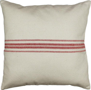 Red Grain Sack Cream, Red Pillow PC074010 - The Fox Decor